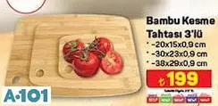 BAMBU KESME TAHTASI 3'LÜ